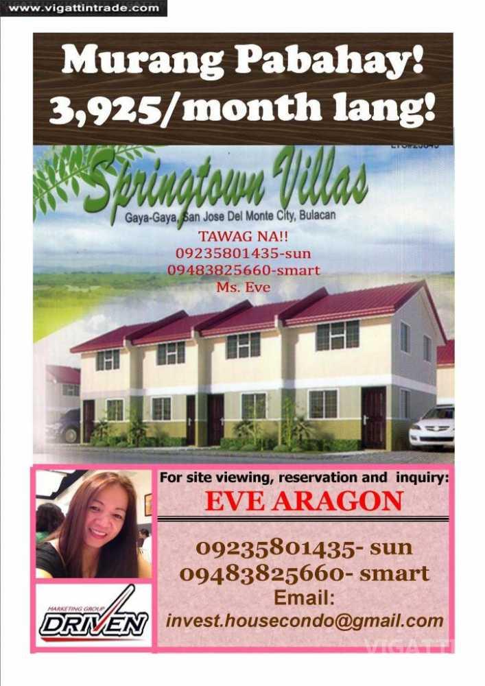 Rent to Own houses in Springtown Villas at Bulacan Vigattin Trade