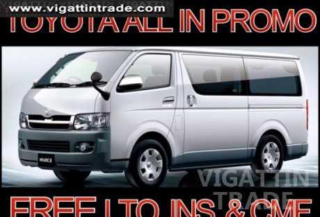 toyota hiace price installment