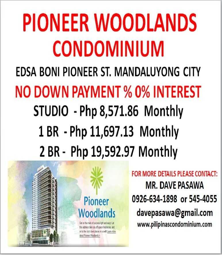 PIONEER WOODLANDS CONDOMINIUM + PIONEER WOODLANDS EDSA BONI MANDALUYONG