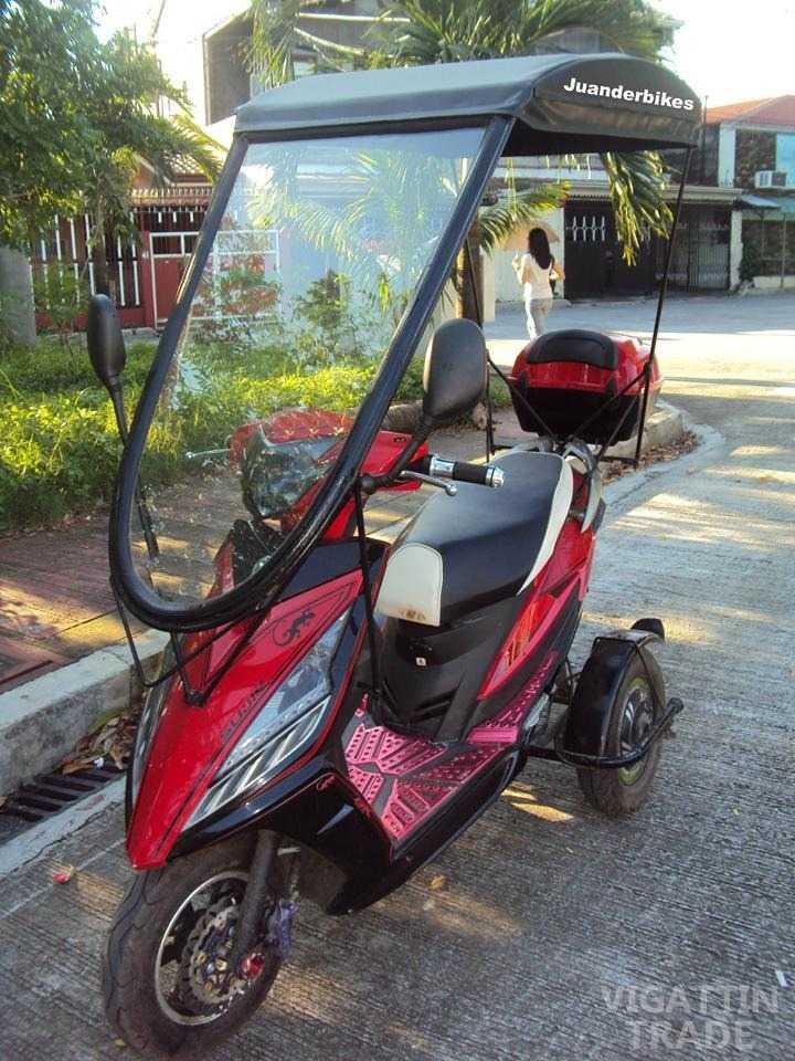 3-wheel Electric scooter with sun and rain cover - Vigattin Trade